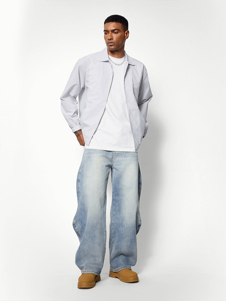 Wave Washed Baggy Jeans