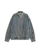 Washed Fringe Denim Jacket