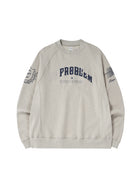 Reverse Weave Embroidered Sweatshirt