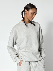 Grey Cozy Fleece Crewneck