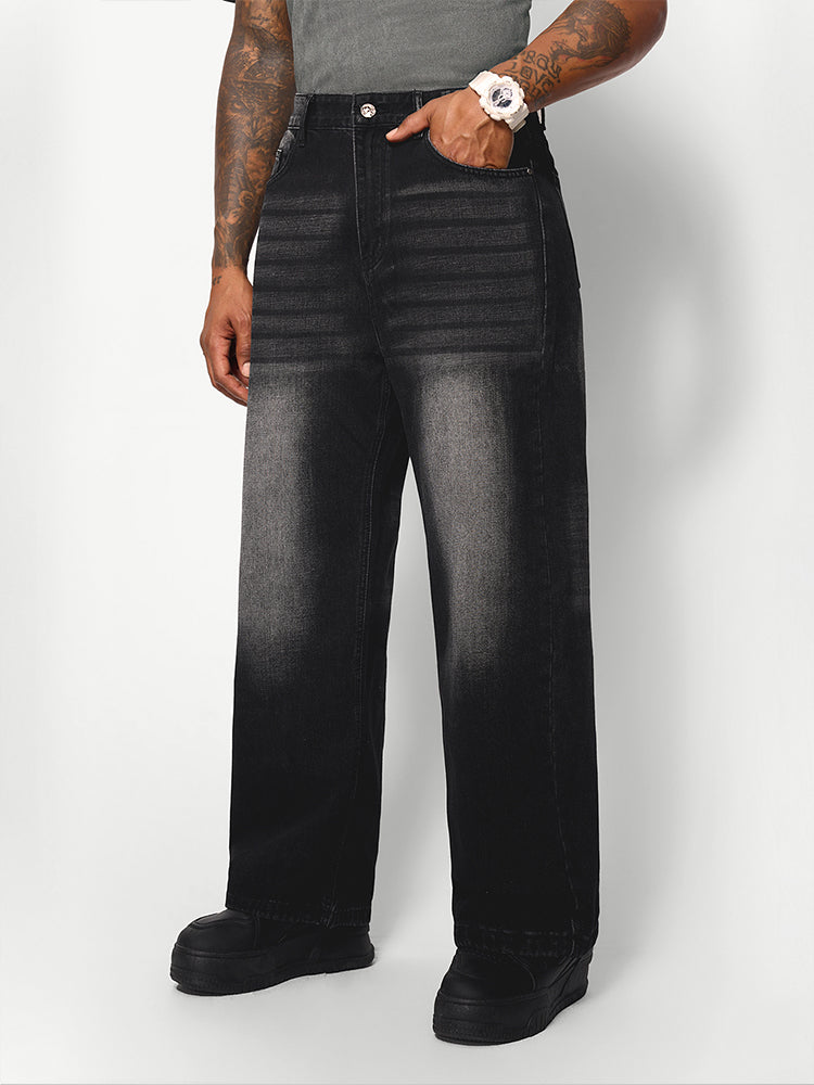 Washed Wide Leg Jeans