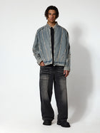 Washed Fringe Denim Jacket