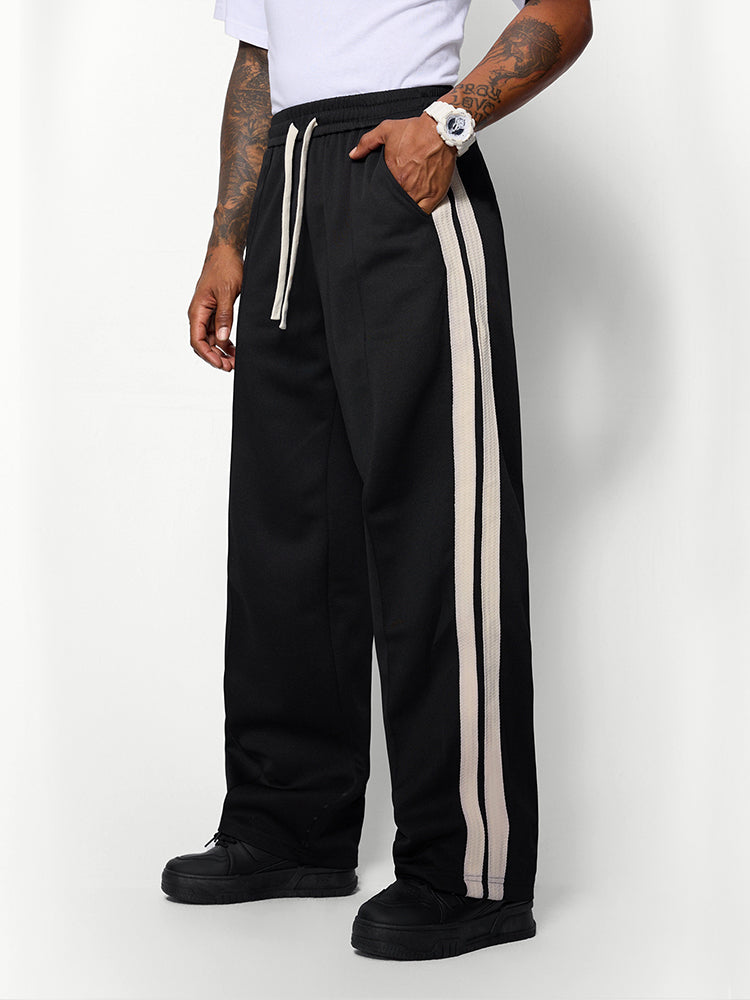 Stripe Wide Leg Track Pants