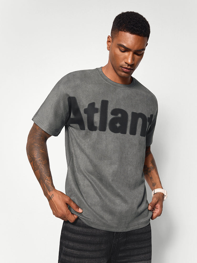 Graphic Suede Fabric T-shirt