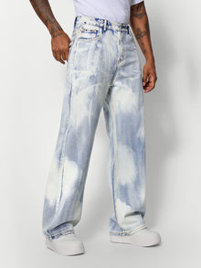 Gradient Dyed Washed Jeans