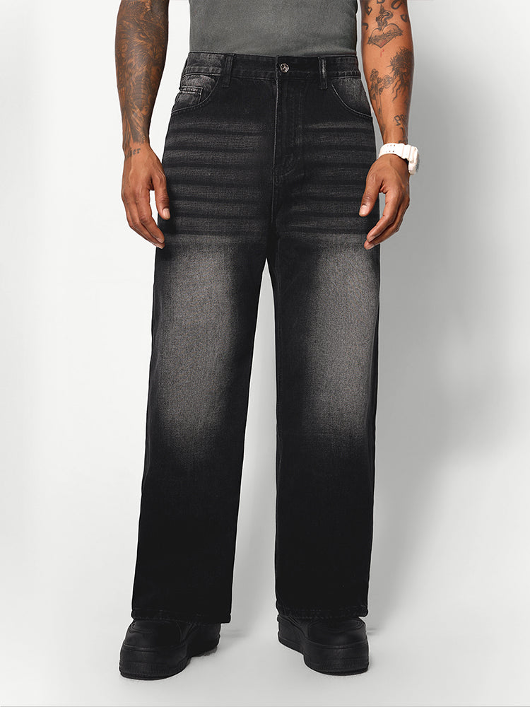 Washed Wide Leg Jeans