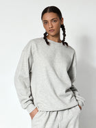 Grey Cozy Fleece Crewneck