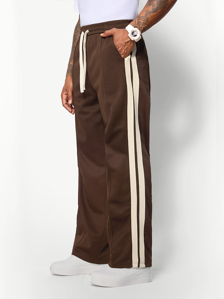 Brown Straight Leg Casual Pants