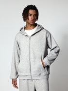 Grey Zip Up Fleece Hoodies