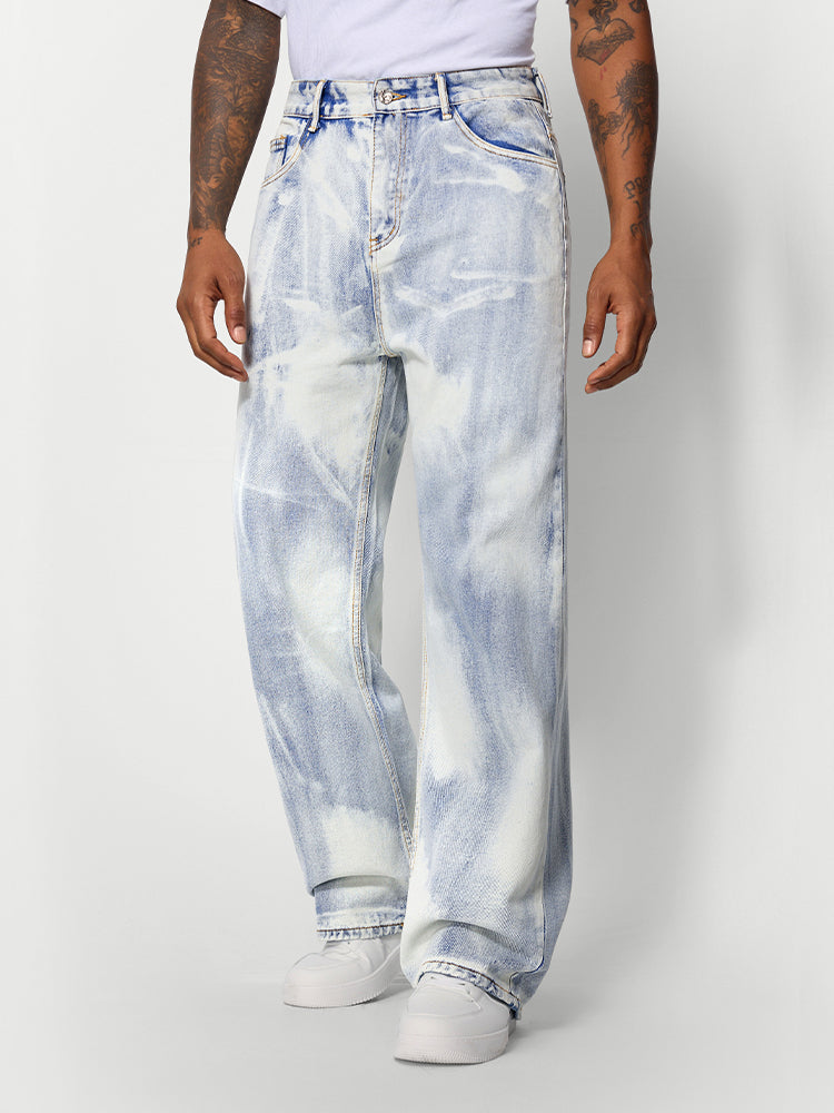 Gradient Dyed Washed Jeans