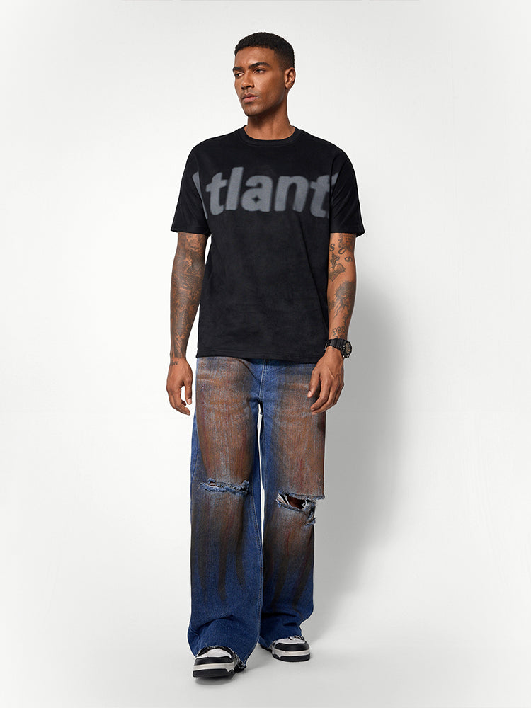 Heavy-duty Distressed Ripped Jeans