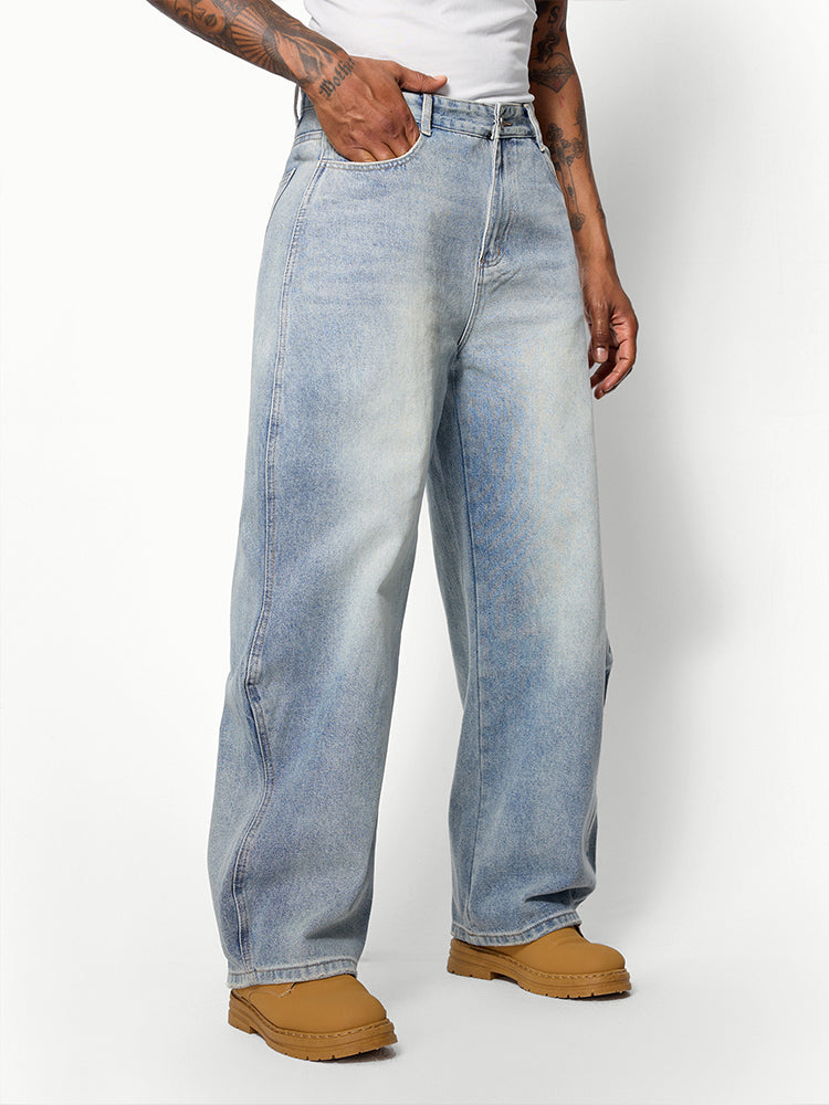 Wave Washed Baggy Jeans