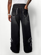 Distressed Fringe Jeans