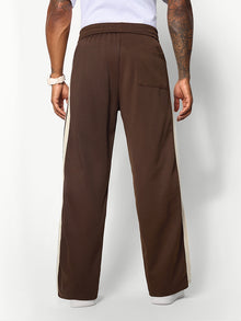 Brown Straight Leg Casual Pants