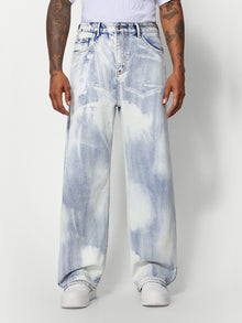 Gradient Dyed Washed Jeans