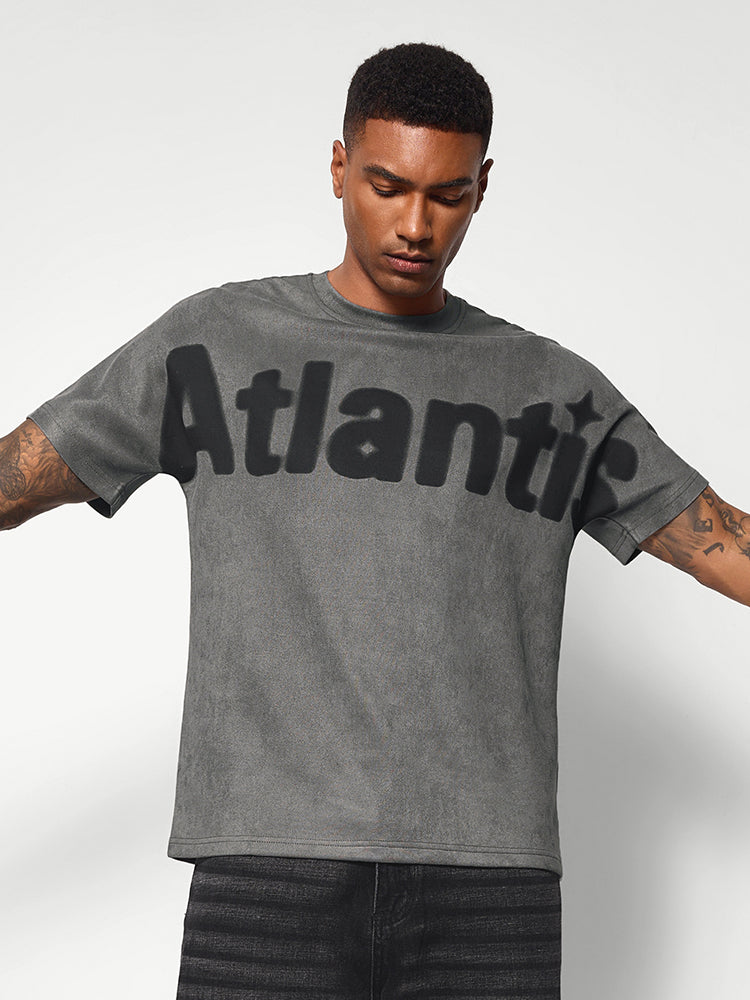 Graphic Suede Fabric T-shirt