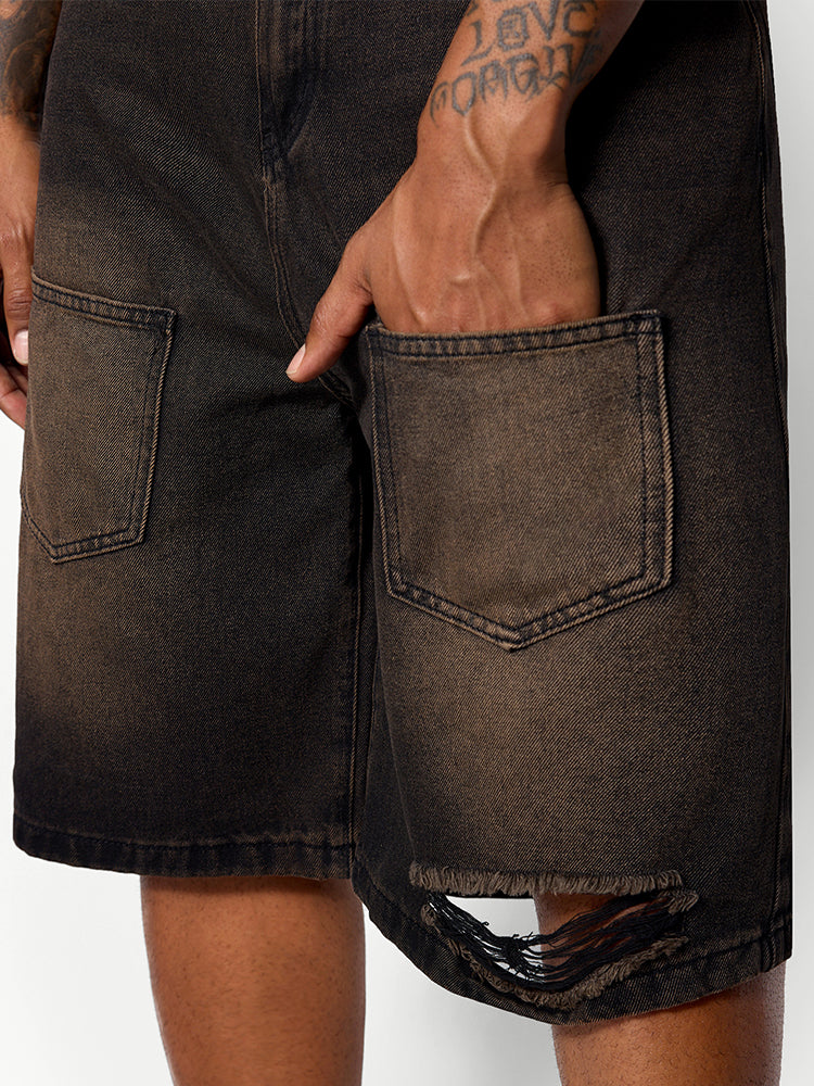 Vintage Ripped Jeans Shorts