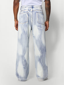 Gradient Dyed Washed Jeans