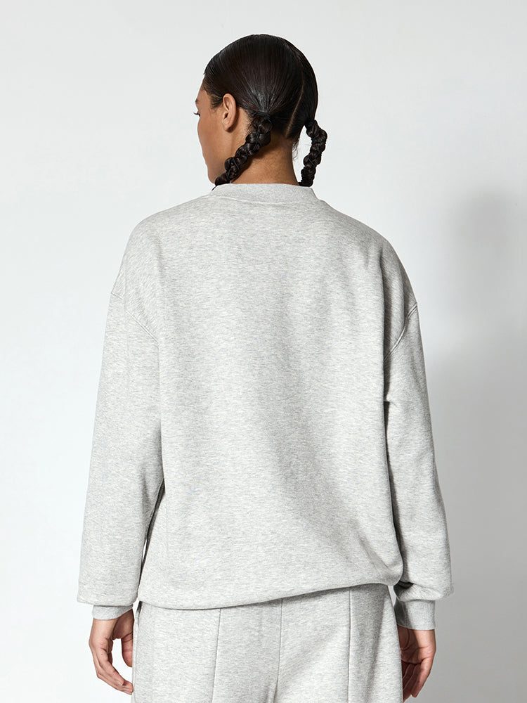 Grey Cozy Fleece Crewneck