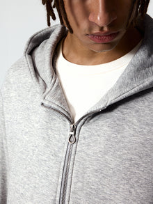 Grey Zip Up Fleece Hoodies