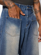 Blue Washed Baggy Jeans